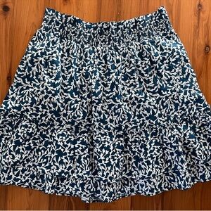 Floral Blue and White Skirt